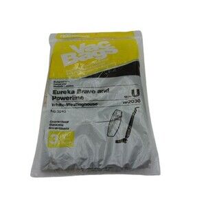 Home Care Vac Bags Eureka Bravo and Powerline Style U VIP 2030 Vacuum Bags #3045